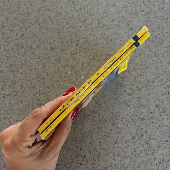 Lot 2 Vintage Peewee Scouts Paperback Books, 80s Camp Ghost Away, Spring Sprouts - Picture 4 of 5